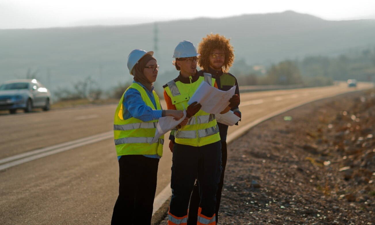 Team of offshore wind engineer consultants analysing the development of the offshore wind project